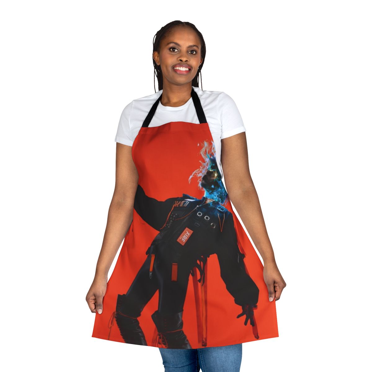 Ziyoou-Vachi inspired apron featuring a queen bee design, perfect for anime and J-pop enthusiasts.