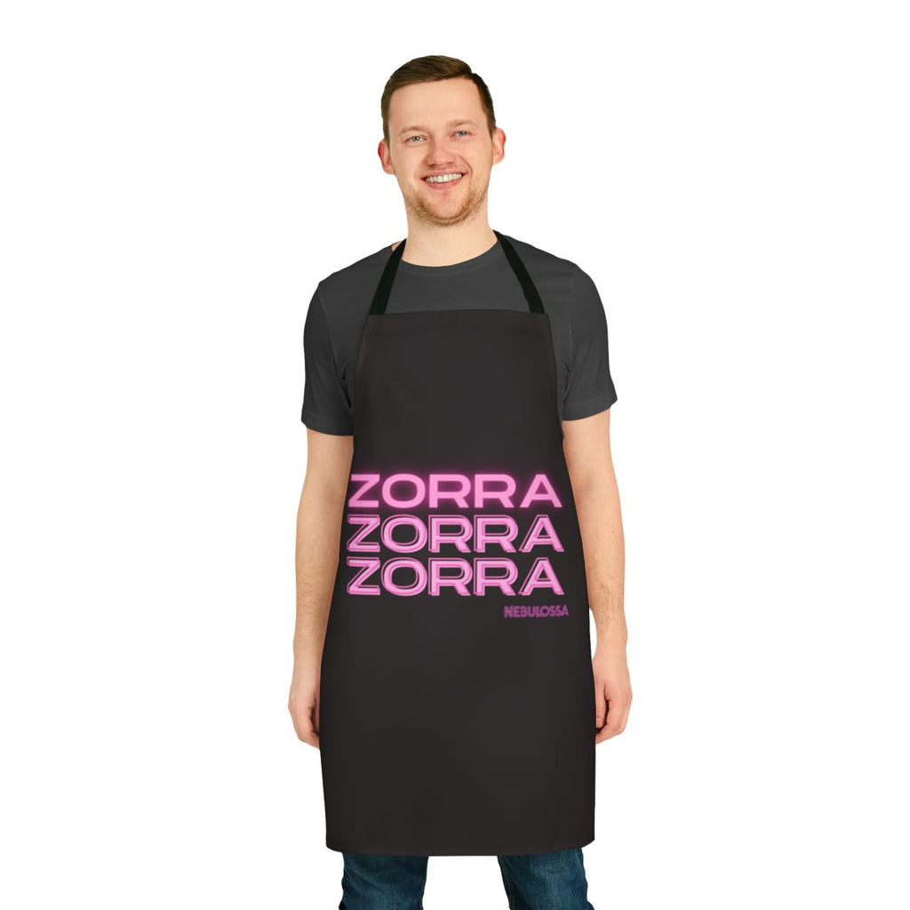Stylish apron featuring the Zorra design by Nebulossa