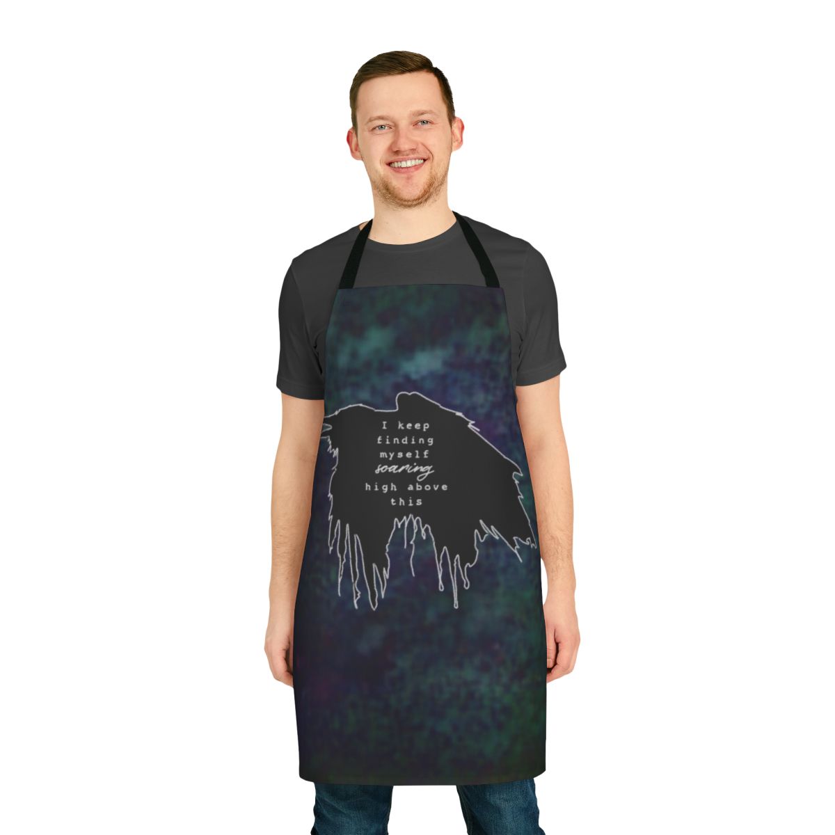 A stylish and minimalist apron featuring an "impossible" design, perfect for the modern home cook or artist.