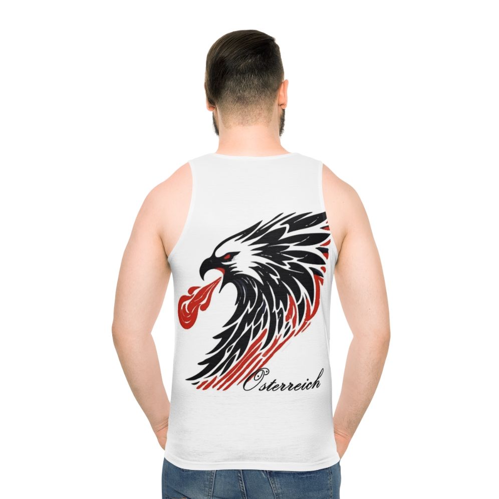 Unisex tank top with stylized Austria eagle graphic