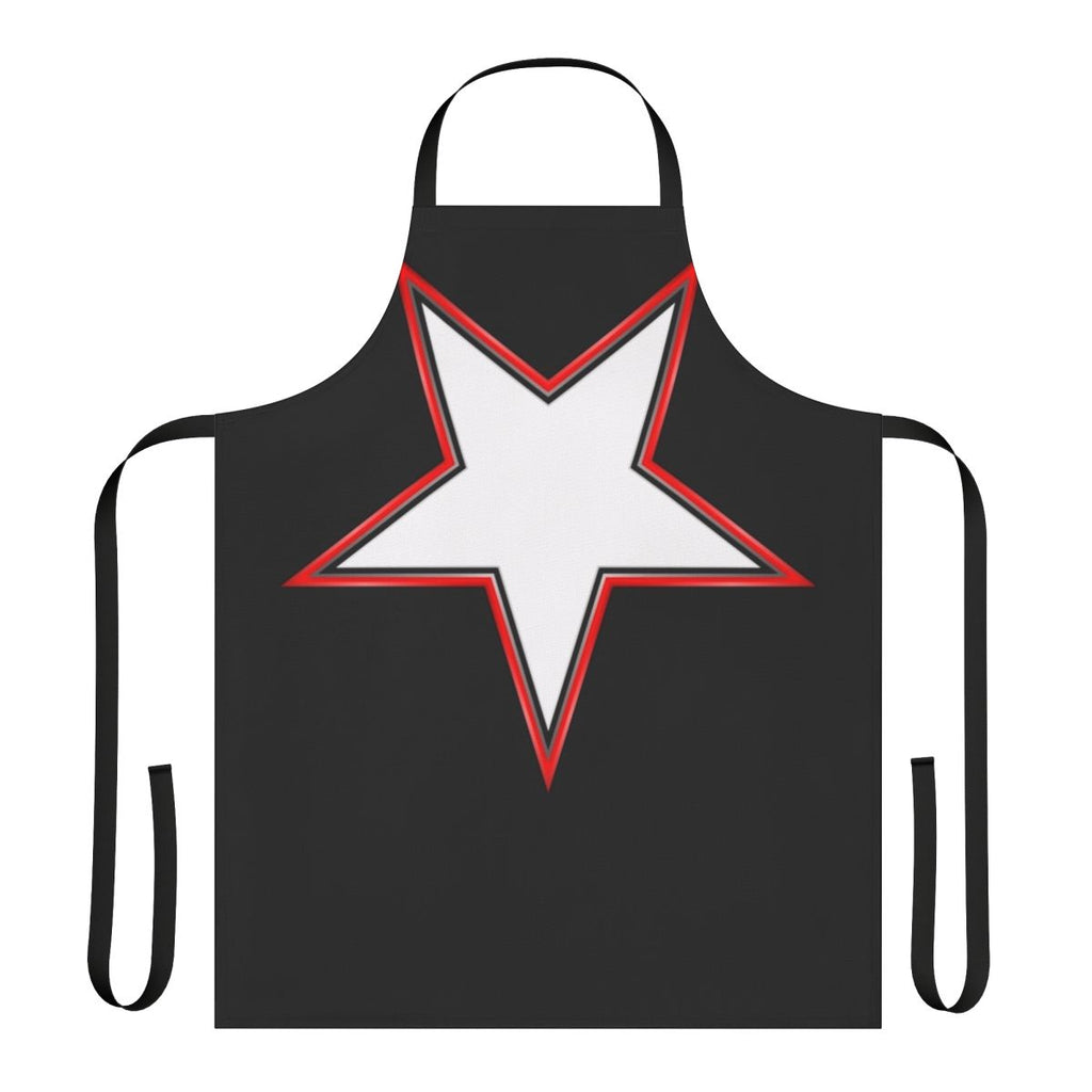 Apron with a stylized five-pointed star design, perfect for fans of science fiction, superheroes, and comic books.