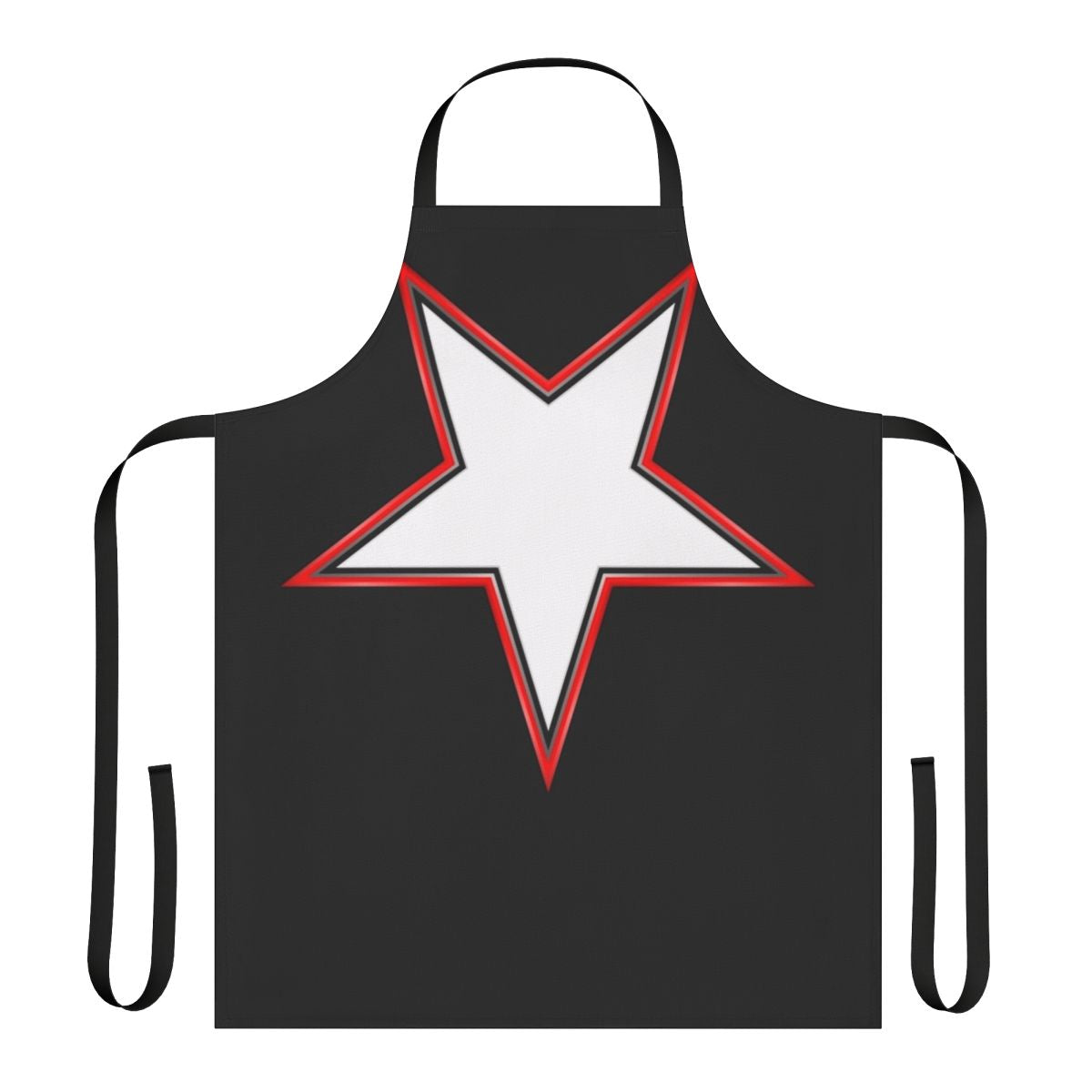 Apron with a stylized five-pointed star design, perfect for fans of science fiction, superheroes, and comic books.