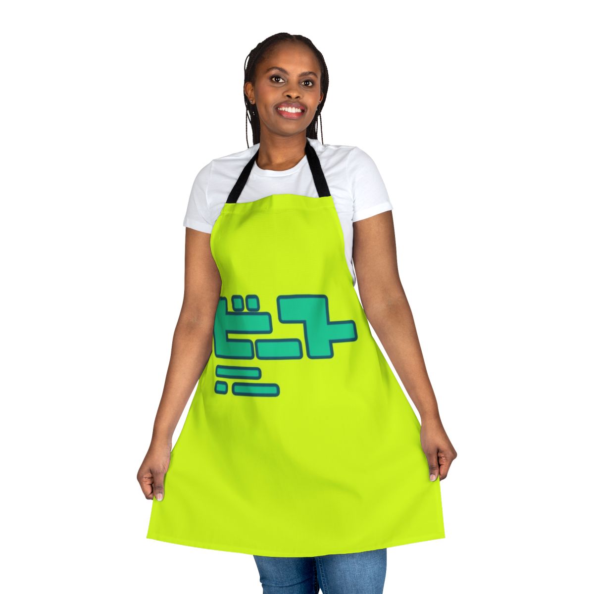 Stylized apron with JSRF-inspired graffiti and character design