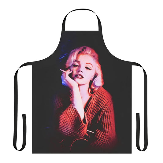 Marilyn Monroe inspired blue smoke graphic apron