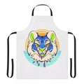 Stylized tiger vaporwave design printed on a high-quality apron