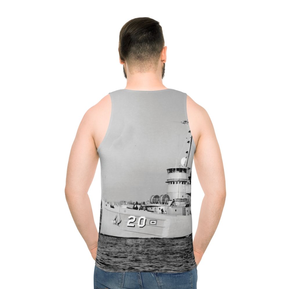 Submarine Rescue Navy Tank Top with USS Skylark ASR 20 Design