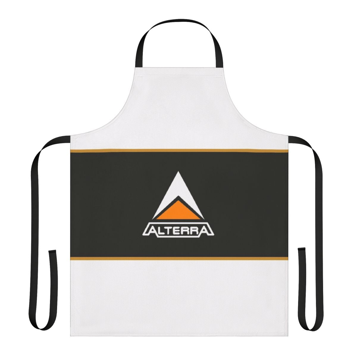 Subnautica-themed apron featuring the Alterra logo and design