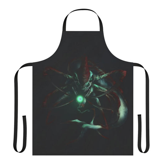 Apron with an illustration of the Reaper Leviathan from the video game Subnautica