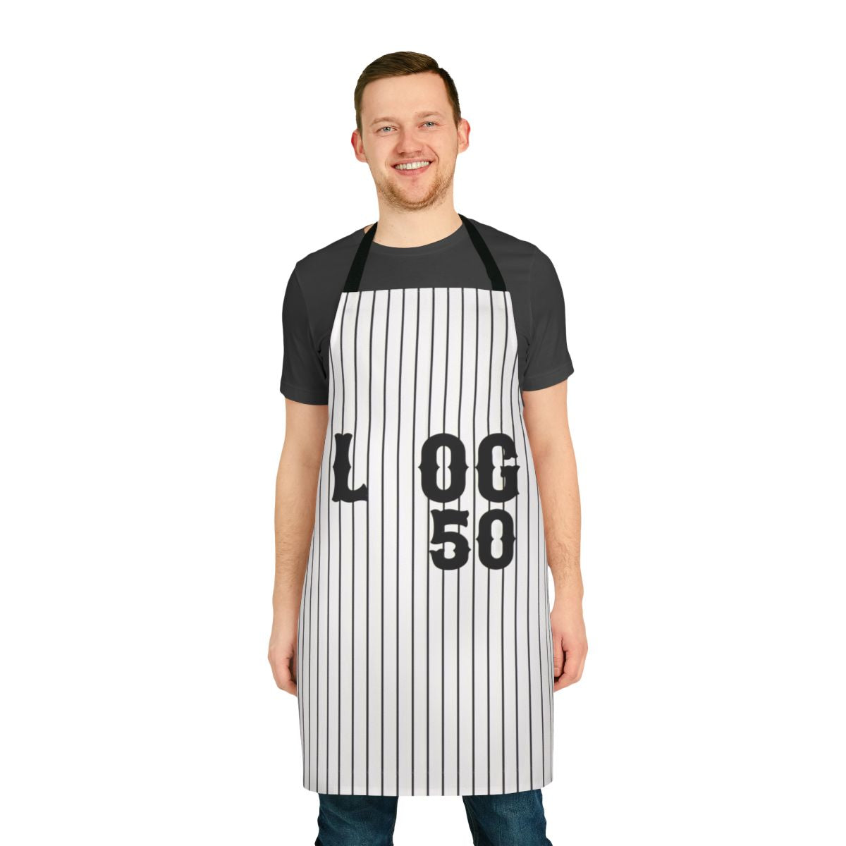 Succession-inspired "L to the Og" apron, featuring the Waystar Royco logo and characters