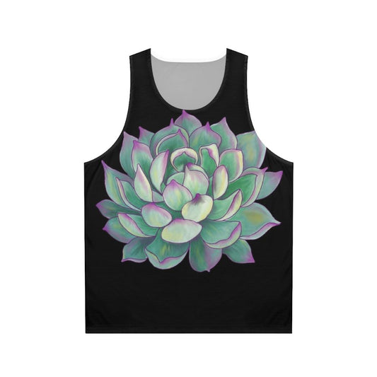 Succulent plant unisex tank top