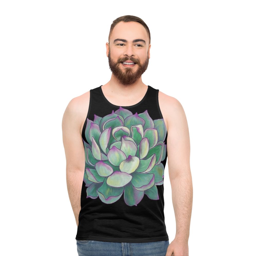 Succulent plant unisex tank top