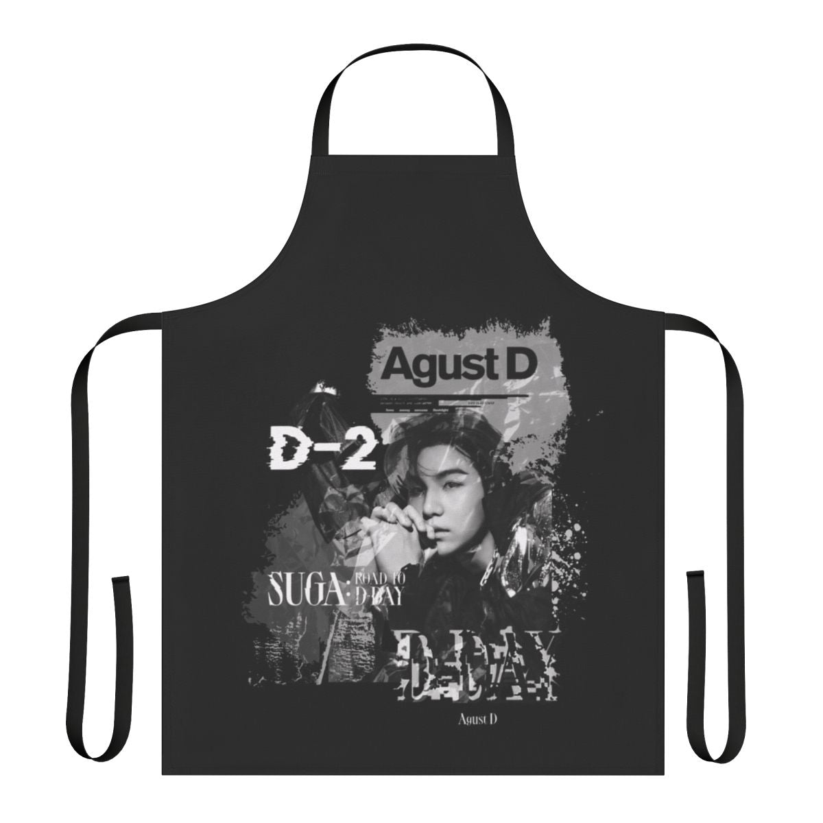 Stylish apron featuring Suga's Agust D concert tour design