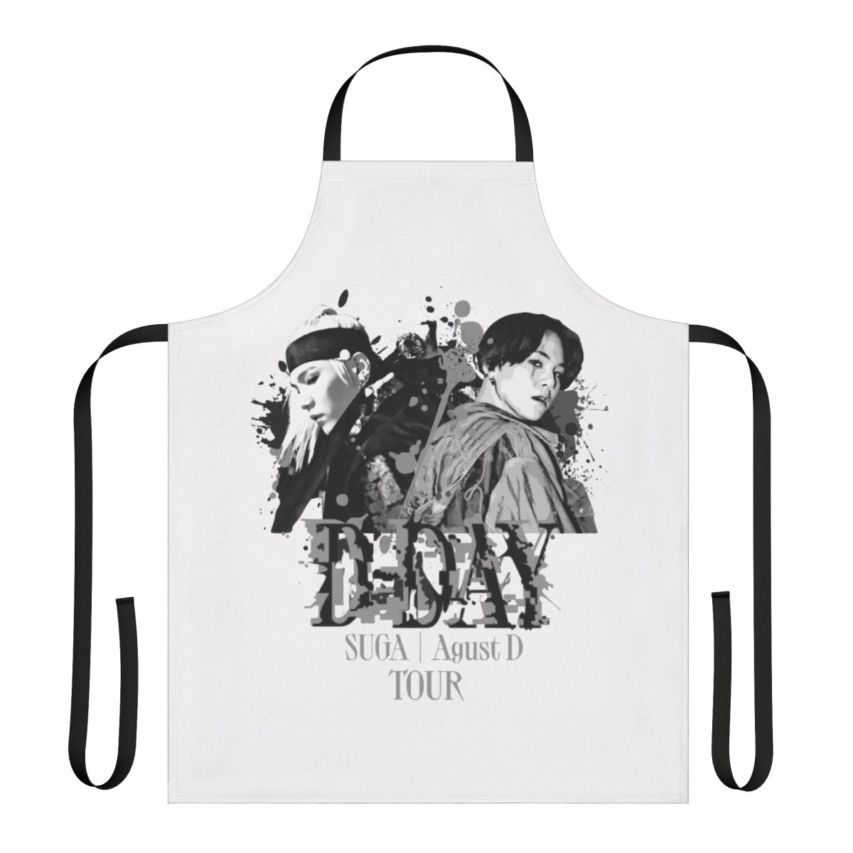 Suga-inspired apron featuring the Daechwita D Day concert design