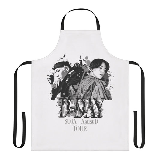 Suga-inspired apron featuring the Daechwita D Day concert design