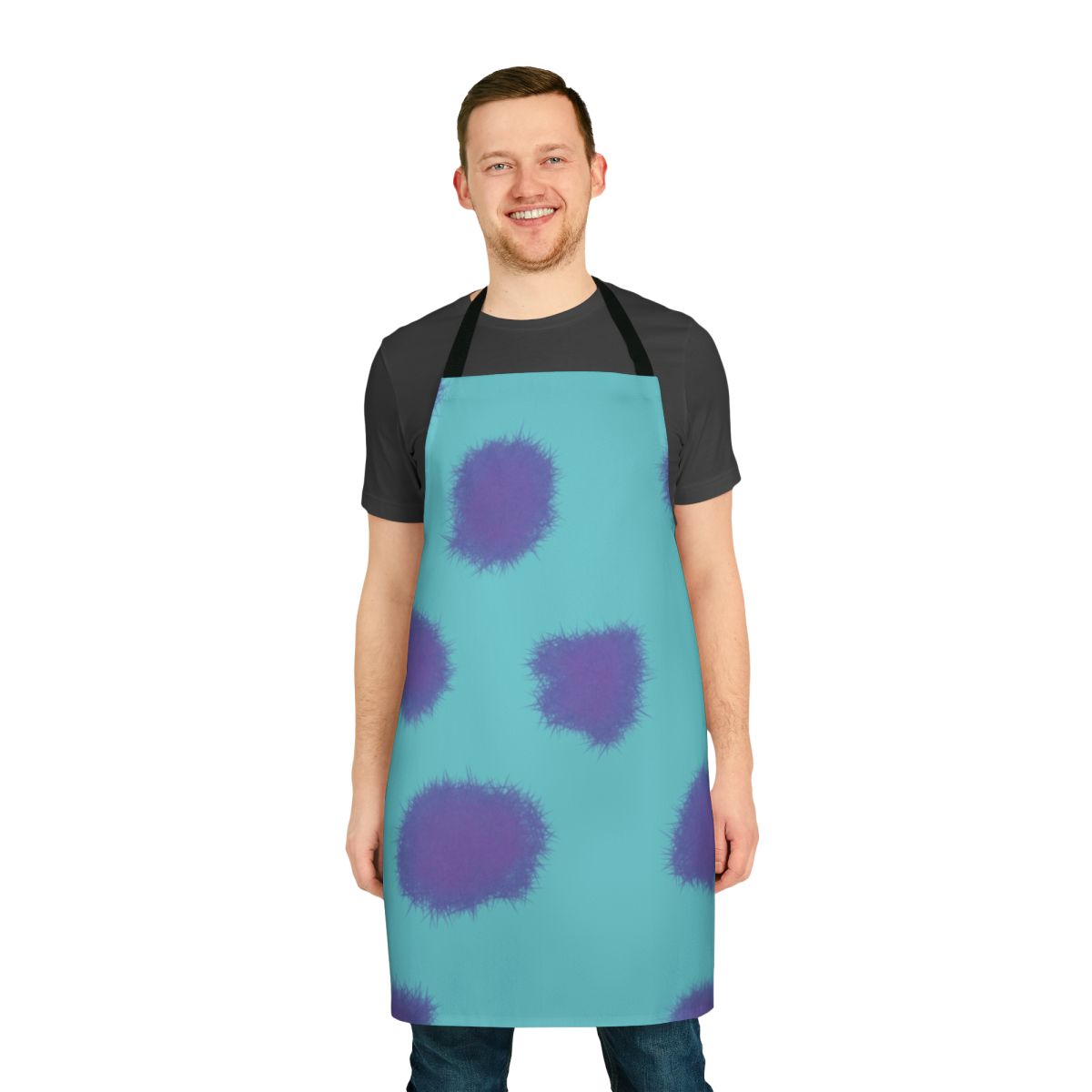 Sully-inspired monster apron with a playful Monsters Inc. design