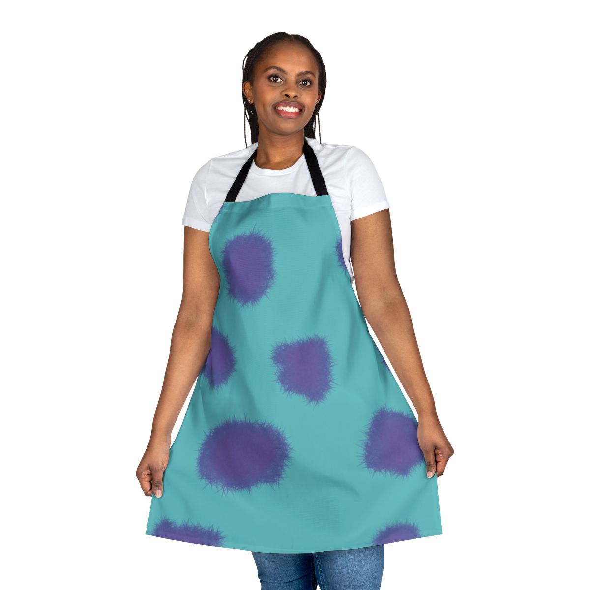 Sully-inspired monster apron with a playful Monsters Inc. design