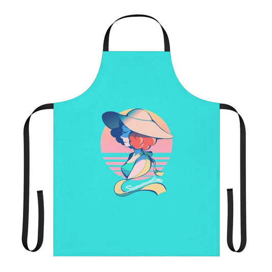 A stylish apron inspired by the character Haru Okumura from the popular anime and video game series Persona 5.