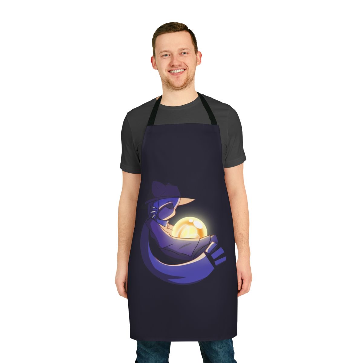 Colorful apron featuring a sun-inspired design and the character Niko from the oneshot.