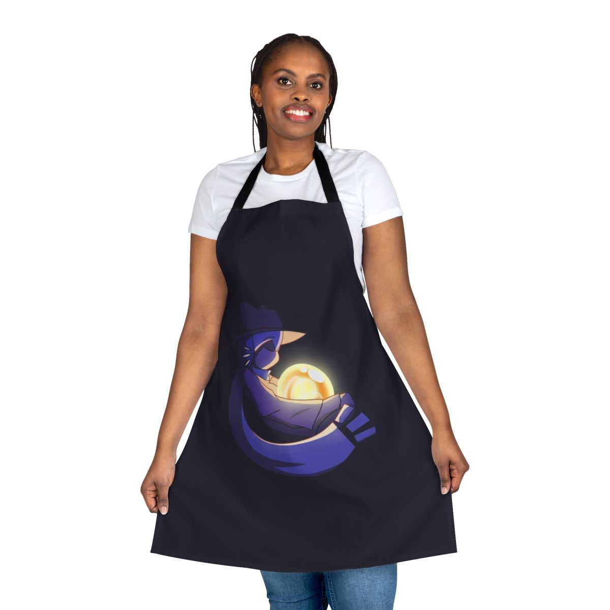 Colorful apron featuring a sun-inspired design and the character Niko from the oneshot.