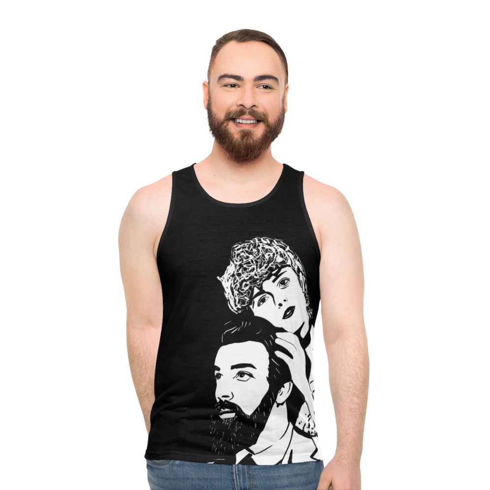 Unisex tank top with "Sunday in the Park with George" musical theater design