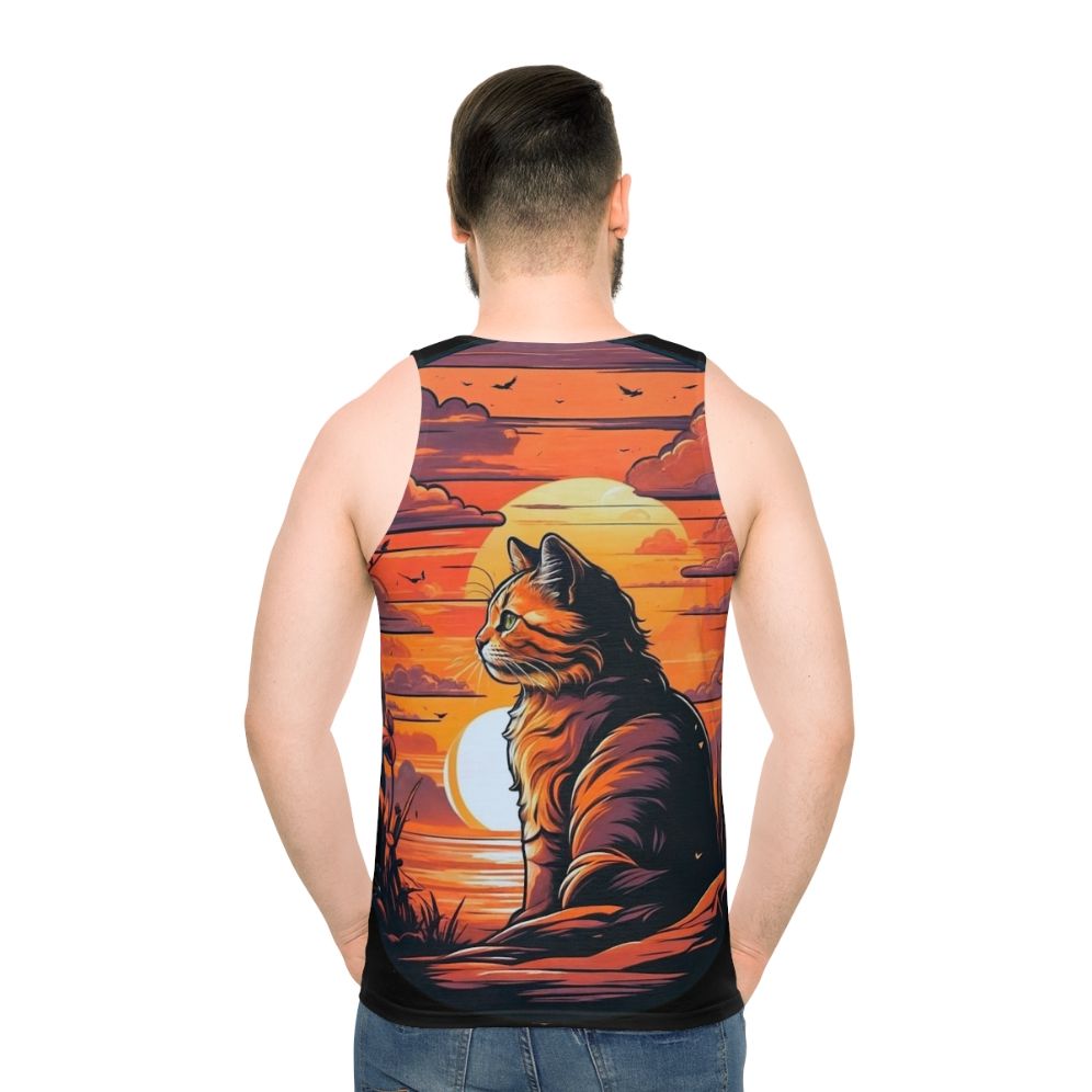 Sunset Cat Unisex Tank Top