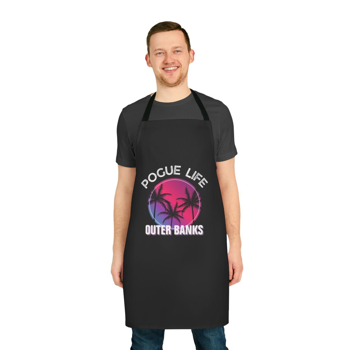 Sunset design pogue life themed apron with vintage, distressed look