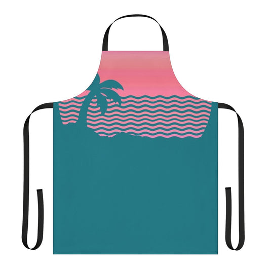 Sunset fade aesthetic apron featuring a gradient fade effect inspired by indie music and vaporwave styles