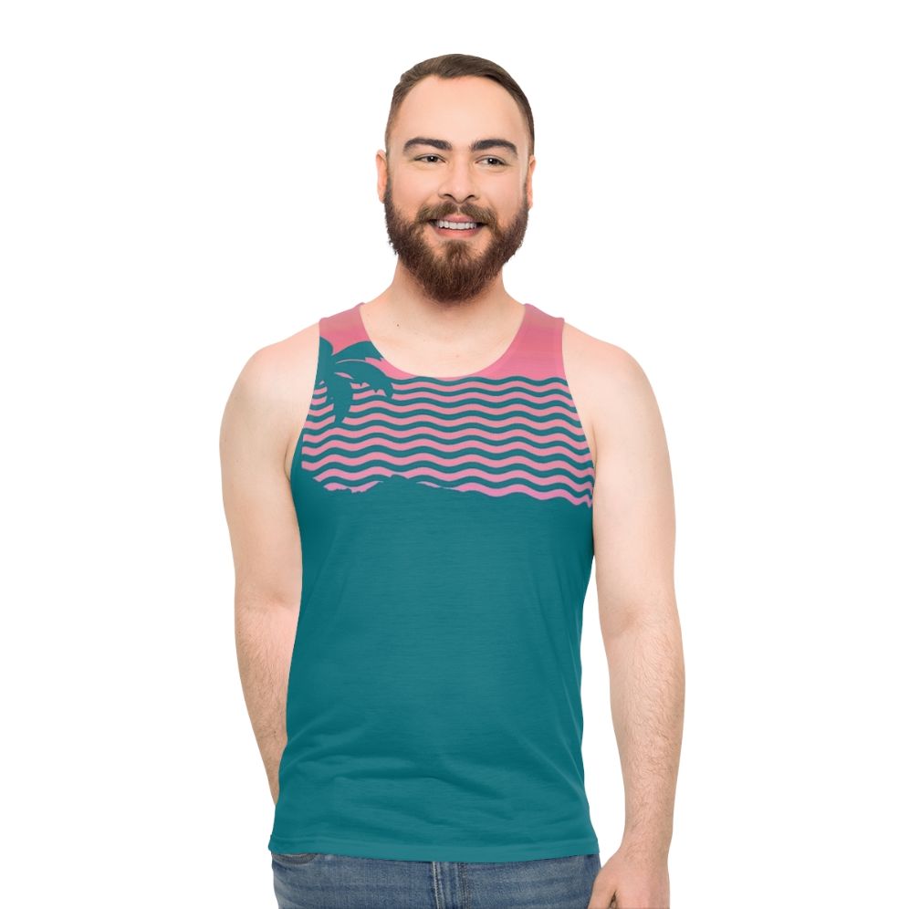 Sunset fade unisex tank top