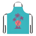 Sunset palm tree design on apron