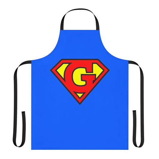 Super Letter Initial Apron - Superhero Themed Kitchen Accessory