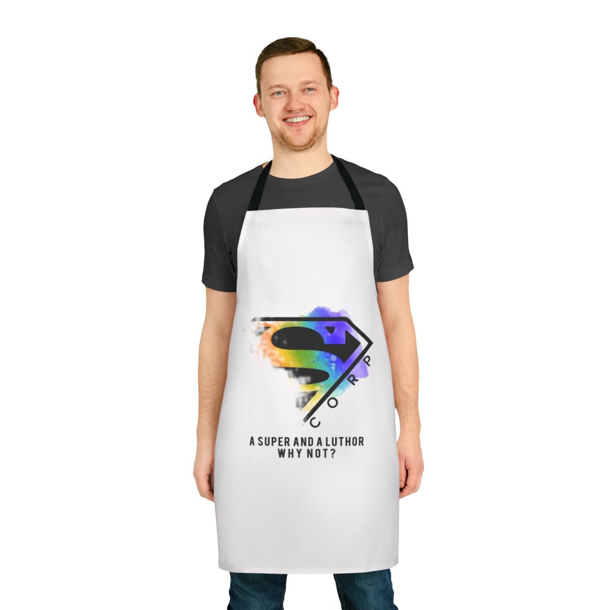 Supercorp inspired cooking apron with Lena Luthor and Kara Danvers design