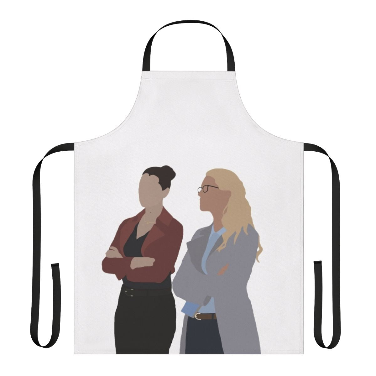 Supergirl-themed apron featuring Kara Danvers and Lena Luthor