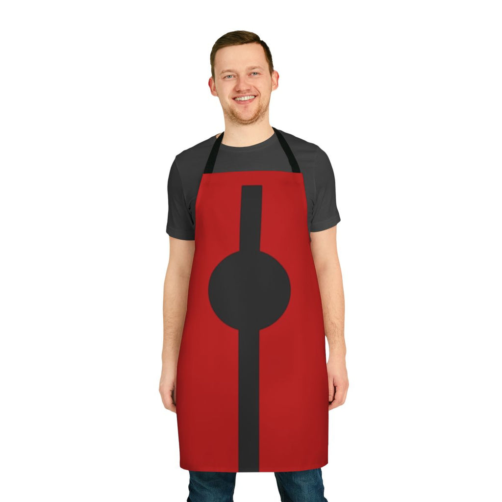 Ant-Man-inspired apron featuring a tiny superhero graphic