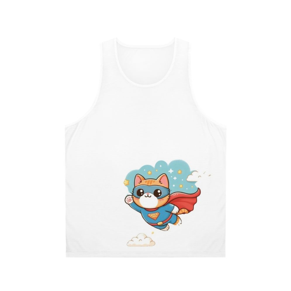Superhero cat unisex tank top