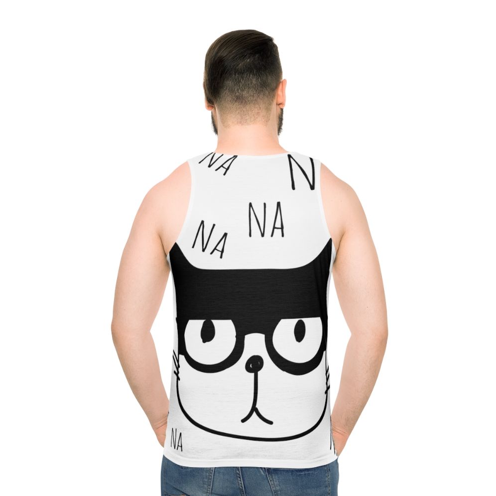 Superhero cartoon cat unisex tank top
