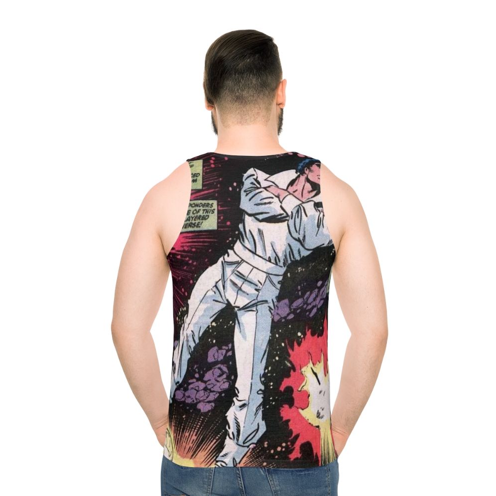 Superhero comic book beyonder space unisex tank top