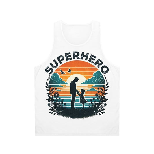 Superhero dad unisex tank top