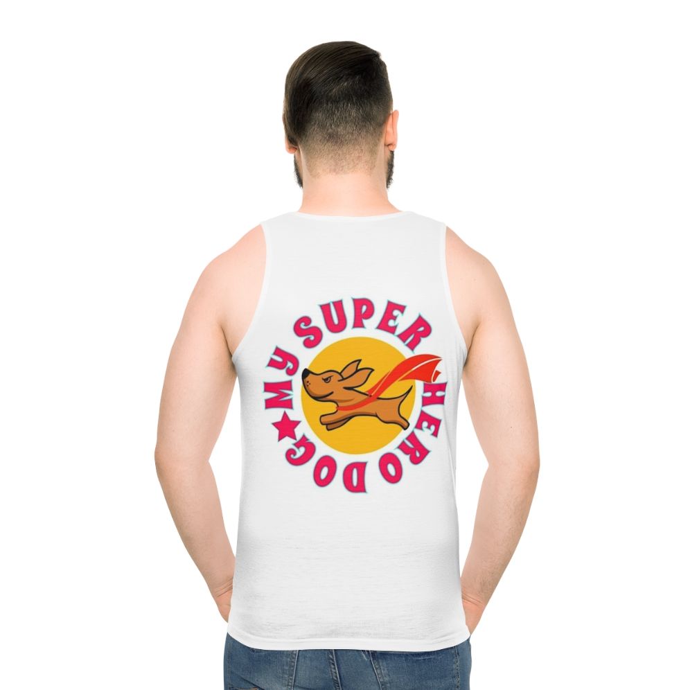 Superhero dog printed unisex tank top