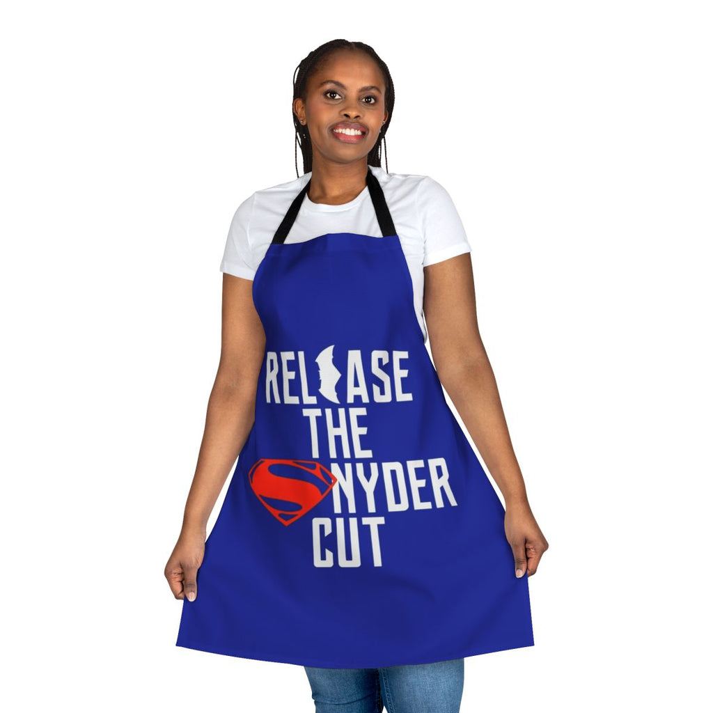 A high-quality apron featuring a superhero design, perfect for fans of the Zack Snyder Justice League movie.