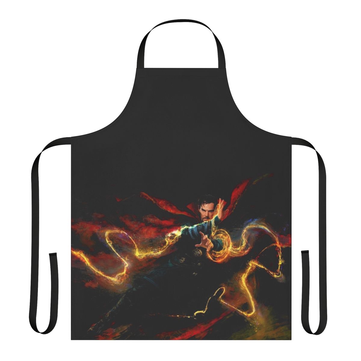 Apron featuring Benedict Cumberbatch as the character Doctor Strange from the Marvel superhero universe