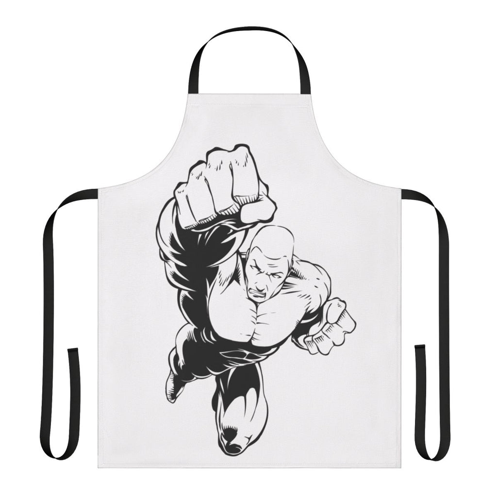 Superhero-themed apron with bold design and durable material for the home cook or baker