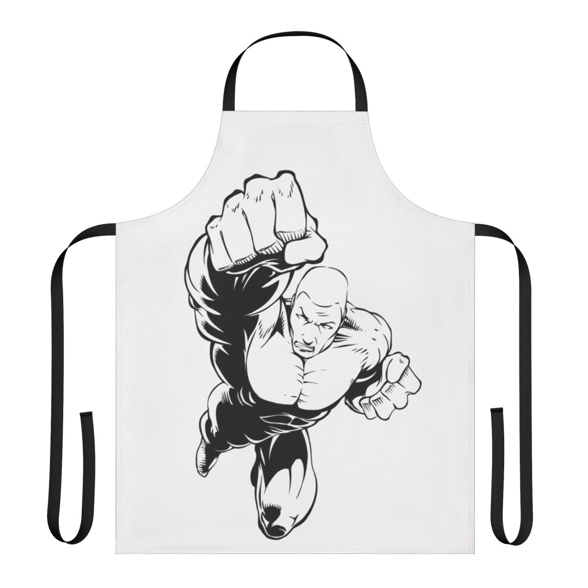 Superhero-themed apron with bold design and durable material for the home cook or baker