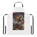 Superhero-themed apron with bold comic book design