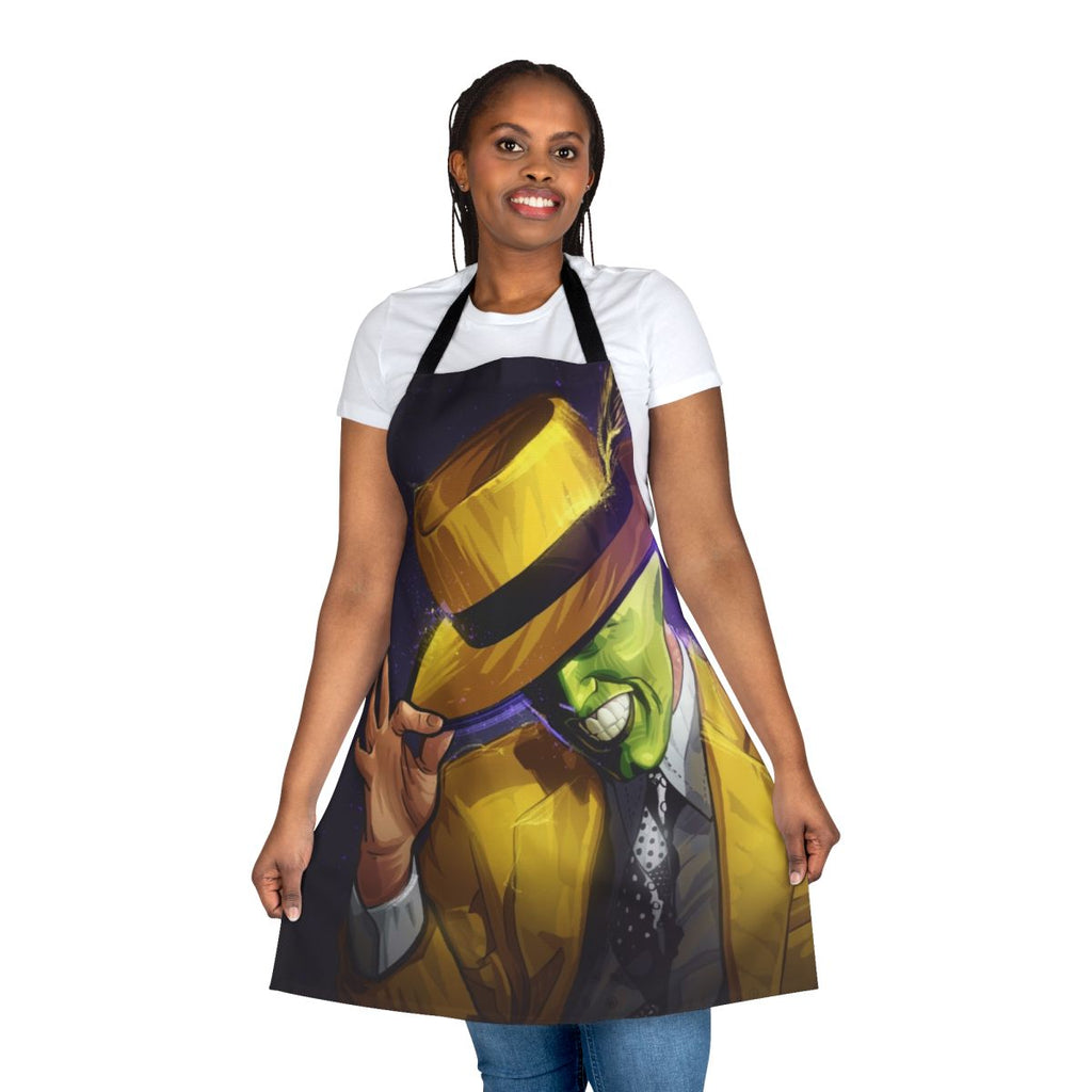 Apron featuring Jim Carrey's iconic character from "The Mask" comic book movie
