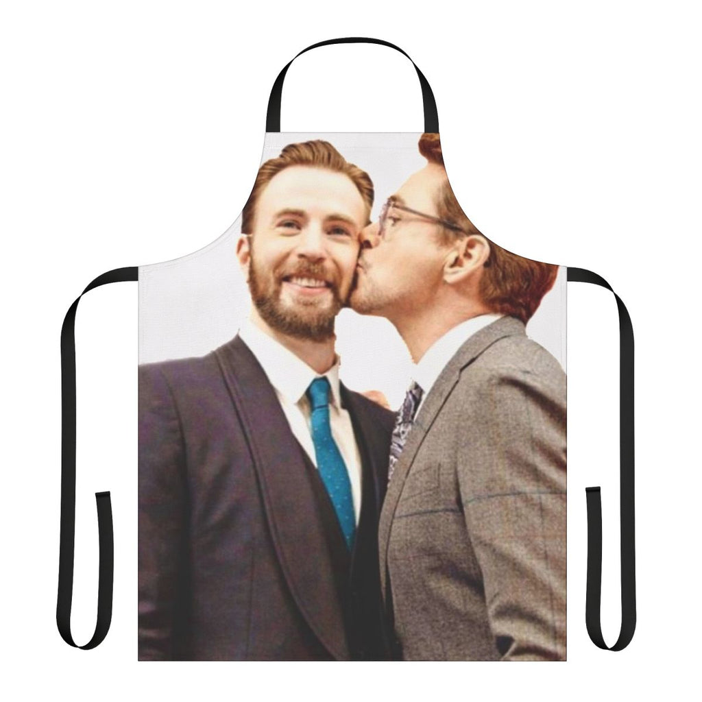 Superhero-Inspired Apron with Chris Hemsworth, Robert Downey Junior, and Chris Evans