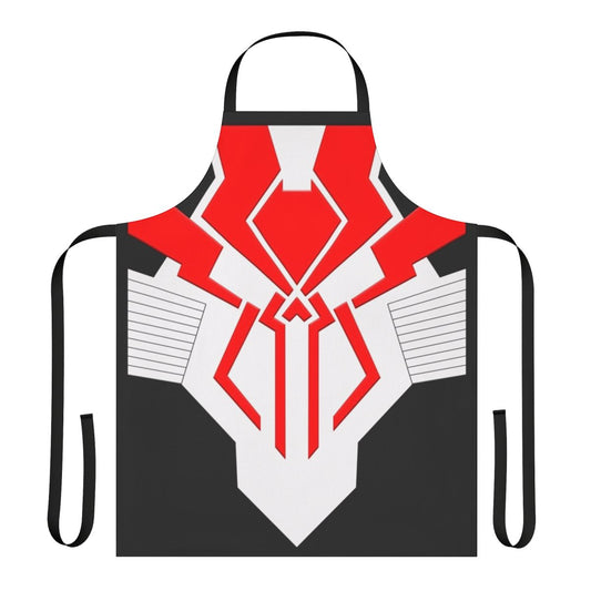 Apron featuring a spiderweb design and Marvel comic book-inspired artwork