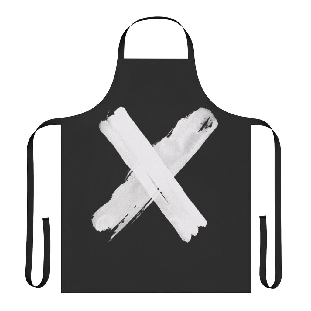 White apron with "MM" logo, inspired by the TV series "The Boys"