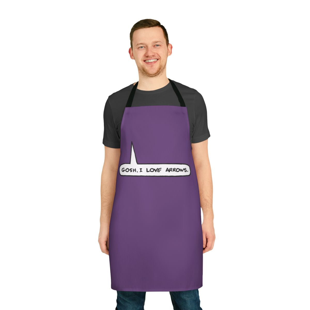 Stylish apron featuring an arrow design, perfect for Marvel fans and archery enthusiasts