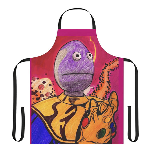 Comedy apron featuring Randy the Inevitable character from Randy Feltface
