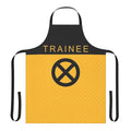 Superhero-themed apron with Deadpool-inspired design